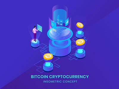 Bitcoin Cryptocurrency - Insometric Vector