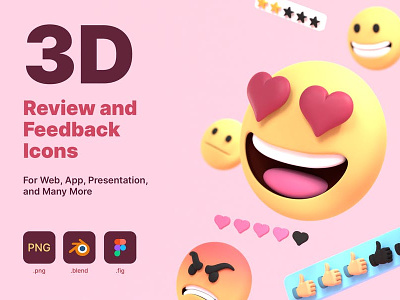 3D Review and Feedback Icons 3d 3d animation 3d art 3d icon 3d icons 3d illustration animation app branding design emoji graphic design icon icon design icons illustration logo motion graphics page ui