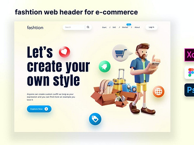 Fashtion - Header for E-commerce Website