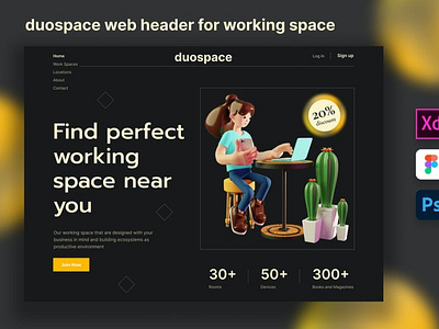 Duospace - Web Header for Working Space