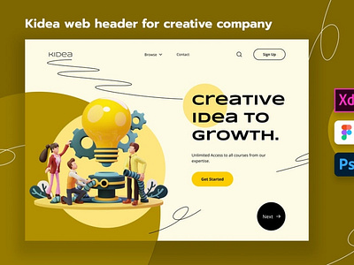 Kidea - Web Header for Creative Company