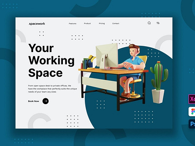 Freelance Remote Working Web Header Design