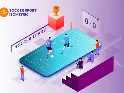 Concept Soccer Sport Vector Illustration 3d 3d animation 3d art 3d illustration basketball fitness football gym healthy illustration infographic isometric lifestyle match score soccer sport traingin vector workuout