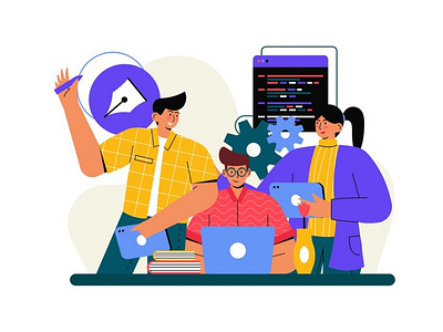 Team Development Flat Illustration