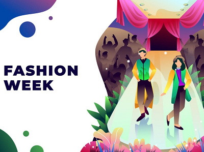 Fashion Week - Vector Illustration 3d beauty collection concept dress elegance fashion landing landing page landing pages modern page pages stylish trendy ui web web design web development website