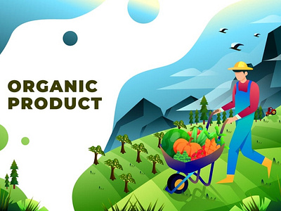 Organic Product - Vector Illustration