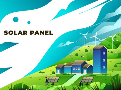 Solar Panel - Vector Illustration