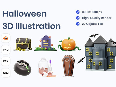 Halloween 3D Illustration