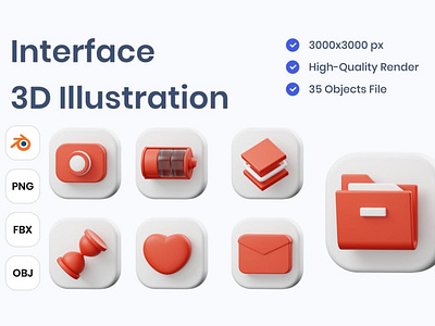 Interface 3D Illustration