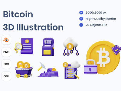 Bitcoin 3D Illustration 3d 3d animation 3d art 3d icons 3d illustration app bitcoin coin concept crypto cryptocurrency design icon icon design icons illustration ui ux