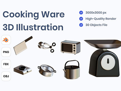 Cooking Ware 3D Illustration