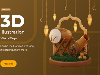 Ramadan 3d Illustration 3d 3d animation 3d art 3d illustration animation app branding concept design graphic design illustration logo motion graphics muslim page ramadan ui web web design website
