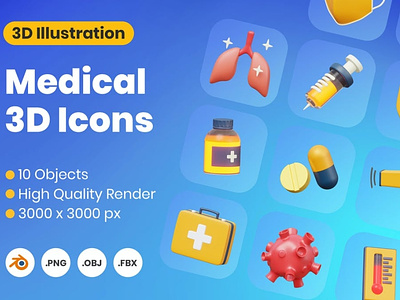 Medical 3D Icon Illustration