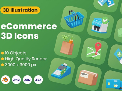 eCommerce 3D Icon Illustration 3d 3d animation 3d art 3d illustration animation app branding concept design ecommerce graphic design illustration logo motion graphics page ui web web design web development website