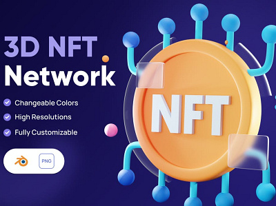 3D NFT Network Icon 3d 3d art 3d illustration app art blockchain concept crypto design ethereum graphic design icon icon design illustration illustrations logo nft nft file ui ux