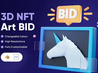 3D NFT Art BID Icon 3d 3d art 3d illustration app art blockchain concept crypto design ethereum graphic design icon icon design illustration illustrations logo nft nft file ui ux