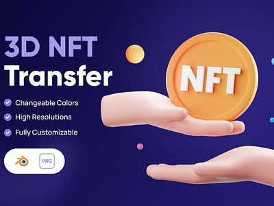 3D NFT Transfer Icon