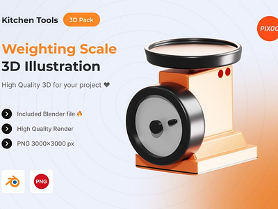 Weighting Scale 3D Kitchen Object