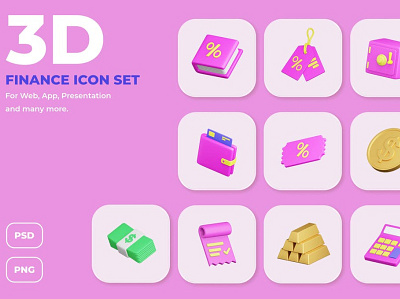 Finance and Payment 3D Icon Set 3d 3d illustration 3d illustrations app application banner banners concept finance header icon icon design icon illustration icons landing page payment process strategy ui website header