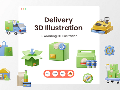 Delivery 3D Illustration