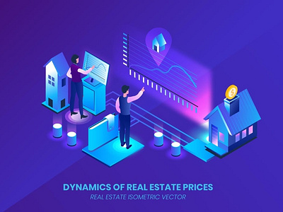 Dynamics of Real Estate Prices - Isometric Vector