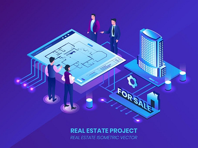 Real Estate Project - Isometric Vector