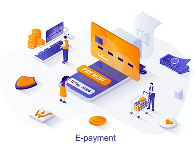 E-payment Isometric Illustration