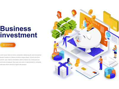 Investment Isometric Concept