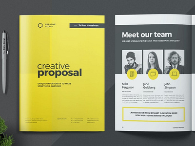 Creative Proposal Template annual brand brief brochure catalog catalogue company corporate guideline identity indesign invoice letterhead magazine manual portfolio proposal proposal tempate report template