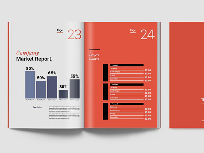 Annual Report Template agency annual annual report brand branding business chart color company corporate document elegant indesign modern orange print profile report simple startup