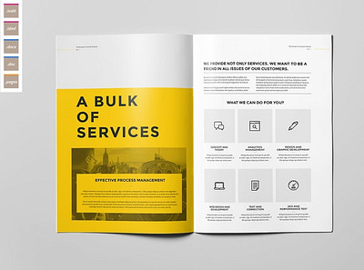 Proposal Template a4 advertising agency brand branding brief brochure company corporate creative identity indesign letter magazine minimal project proposal proposal template trend yellow