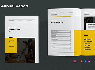 Annual Report annual annual report branding brochure company company profile creative editorial identity indesign infographics layout magazine print profile project proposal report template typography