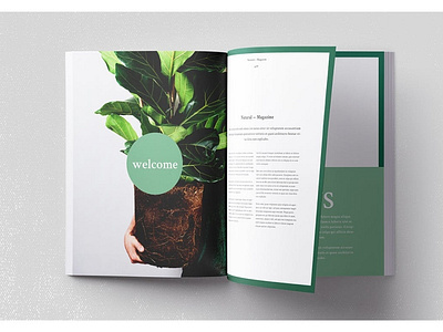 NATURAL Magazine Template advertising brochure business creative editorial green indesign layout life magazine magazines minimalist modern naturalism nature print travel traveller travelling trip