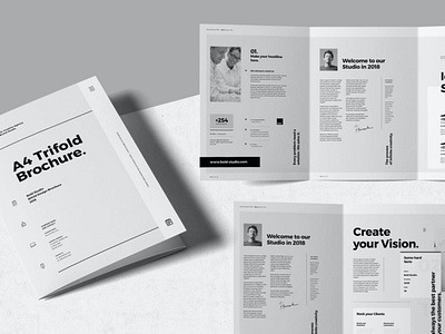 Trifold Brochures brochure business company corporate creative editorial flat fold fresh indesign information layout magazine multipurpose new product promotion template templates trifold
