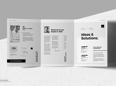 Trifold Brochures brochure business company corporate creative editorial design flat fold fresh indesign information layout magazine multipurpose new product promotion template templates trifold