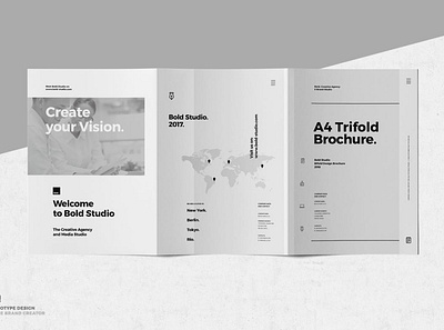 Trifold Brochures brochure business company corporate creative editorial design flat fold fresh indesign information layout magazine multipurpose new product promotion template templates trifold
