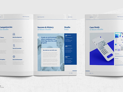 Proposal Template a4 agency apple blue branding brochure company corporate creative design editorial indesign layout magazine microsoft print proposal template web word