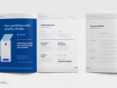 Proposal Template a4 agency apple blue branding brochure company corporate creative design editorial indesign layout magazine microsoft print proposal template web word