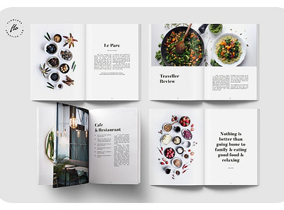 Esensial Food Magazine & Cookbook adobe indesign agency catalog catalogue clean company corporate esensial food graphic design indesign magazine minimalist modern print printable professional simple template us letter
