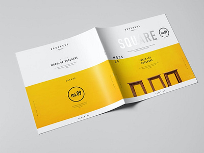 Square Brochure Mockup