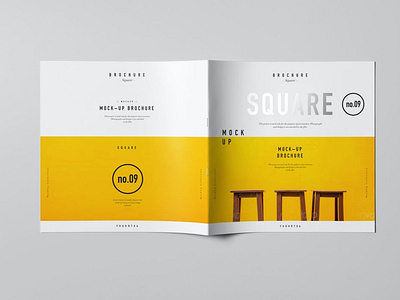 Square Brochure Mockup