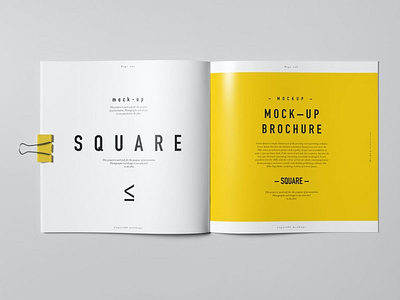 Square Brochure Mockup annual brand brief brochure catalog company corporate graphic design guideline identity indesign invoice letterhead magazine manual mockup portfolio proposal report template