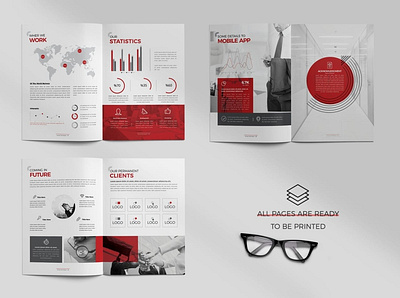 Company Profile 24 Pages a4 annual annual report book booklet brochure business company company profile corporate layout layout design magazine modern poster design print print template professional profile report