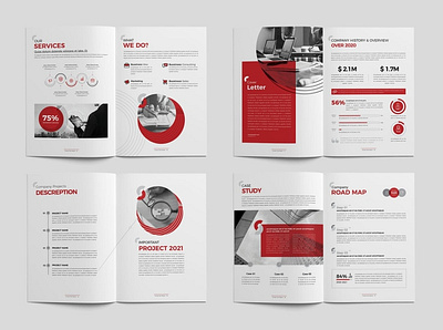 Company Profile 24 Pages a4 annual annual report book booklet brochure business company company profile corporate layout layout design magazine modern poster design print print template professional profile report