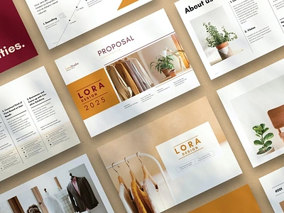 Proposal Template art brand brand identity brochure company corporate direction fashion feminine guidelines lifestyle minimal orange pack pitch proposal proposal template shadow studio template