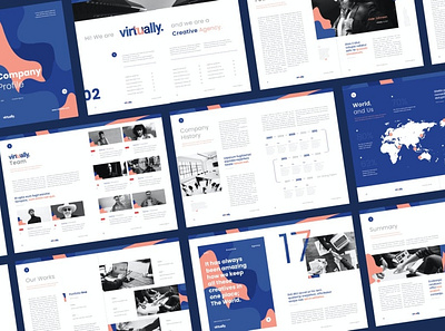 Company Profile agency annual annual report brand brand identity business colour company company profile corporate creative guideline identity indesign marketing minimal print profile project report