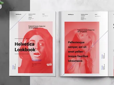 Lookbook / Catalog Template a4 art catalog catalog design catalog template clean creative design exhibition helvetica layout letter lookbook lookbook design lookbook template minimalist modern simple swiss template