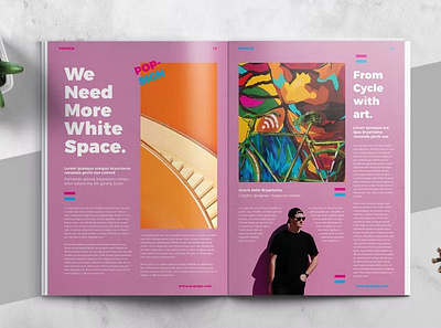 Colorful Magazine Template colorful creative editorial editorial magazine fashion layout lifestyle magazine magazine design magazine template music neon pop print professional teen template travel vibrant young