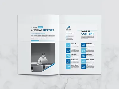 Free Annual Report a4 agency annual annual report brochure business catalog company corporate creative design elegant indesign infographics magazine report report template simple template trendy