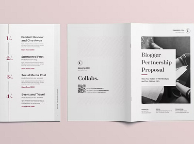 Free Blogger Proposal Template advertising blog blogger brochure brochure design brochure template inspirations marketing mockup proposal seo sponsorship startups tech templates vlog web design web host web hosting website